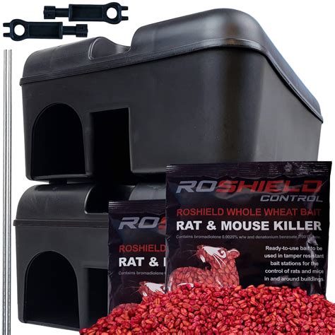 Buy Roshield 2 X Rat Killer Control Kit With Wheat Grain Poison Bait