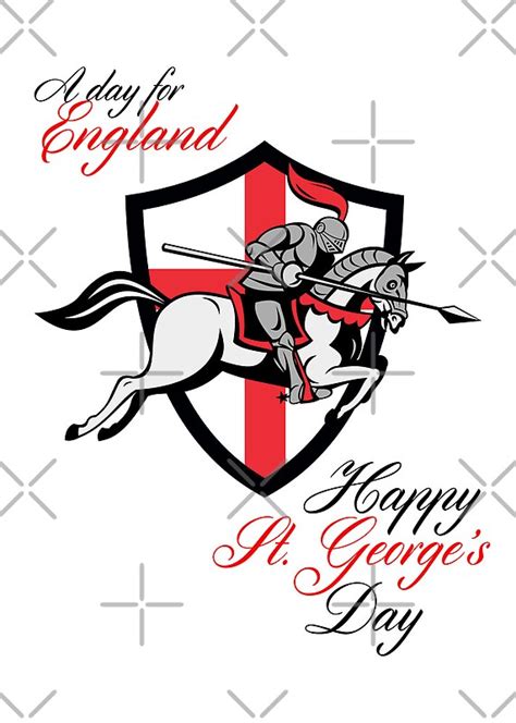 Happy St George Day A Day For England Retro Poster By Patrimonio