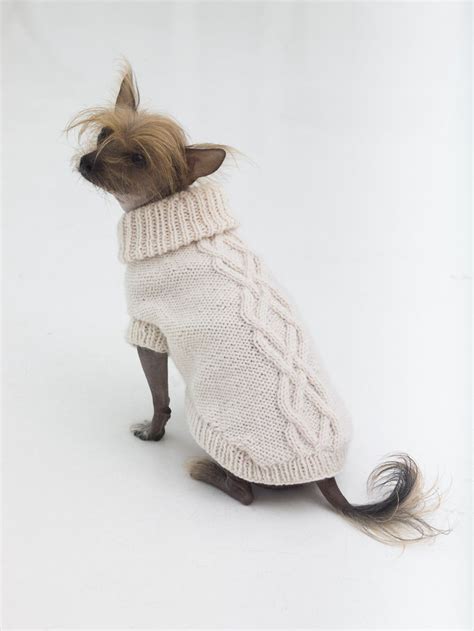 Prep Dog Sweater In Lion Brand Wool Ease L32372 Knitting Patterns