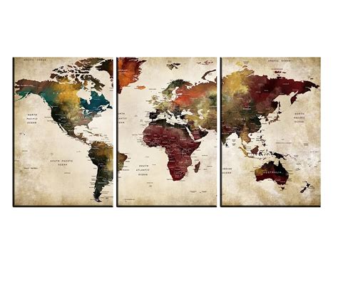 Extra Large World Map Canvas Kinderzimmer 2018