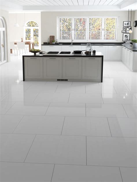 White Gloss Kitchen Floor Tiles Flooring Tips