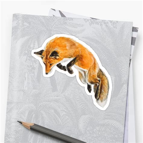 Fox Spring Sticker By Angfrank Redbubble