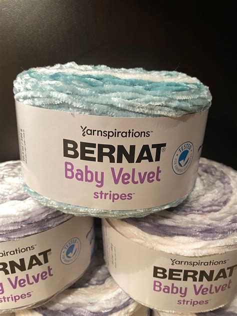 Bernat Baby Velvet Stripes Yarn 300g Etsy Canada Yarn Yarn Shop