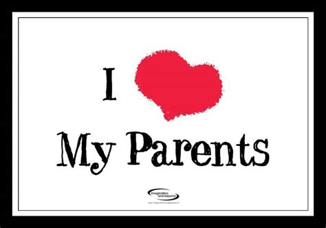 Pw I Love My Parents Wall Poster 1319 Inches Matte Finish Paper Print