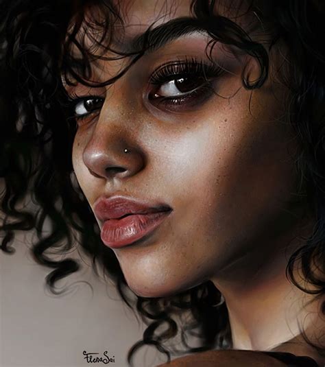 Indyamarie Elena Sai Figurative Realism Art Female Dramatic Black