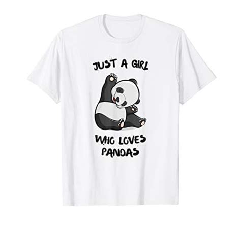 just a girl who loves pandas t shirt cute bear panda t t shirt panda things