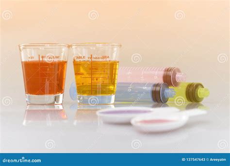 Colorful Oral Liquid Medicine Dosage Form Stock Image Image Of Close