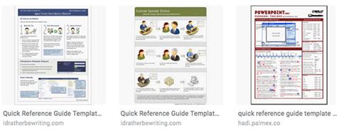 Quick Reference Card Template Tutoreorg Master Of Documents