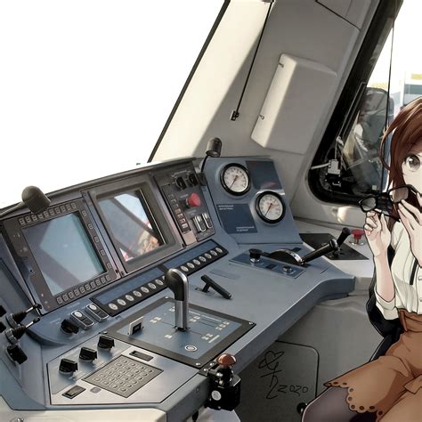 2048x2048 Anime Girl Train Pilot 4k Ipad Air Hd 4k Wallpapers Images