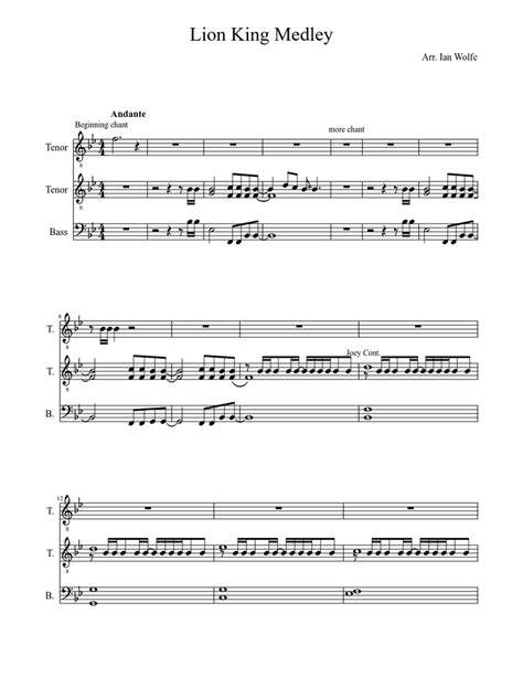 It means no worries for the rest of your days Lion King Medley Sheet music | Download free in PDF or ...