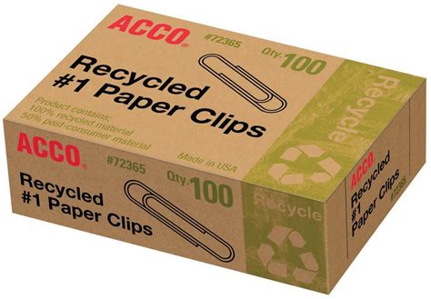 Acco Recycled Paper Clips Value Pack 20 X 100 Ct —