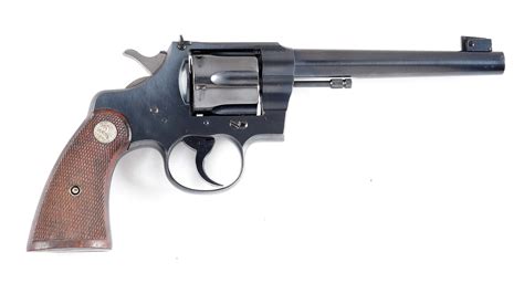 C Pre War Colt Officers Model 32 Target Double Action Revolver With