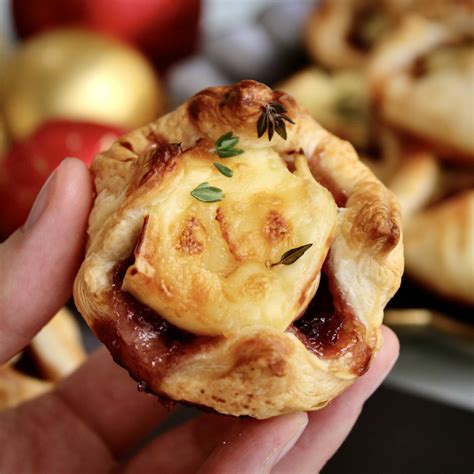 Sausage Brie And Cranberry Puff Pastry Bites