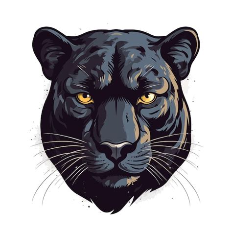 Premium Vector Panther Head Logo Design Cute Panther Face Isolated
