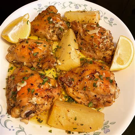 Homemade Greek Lemon Chicken And Potatoes Rtonightsdinner