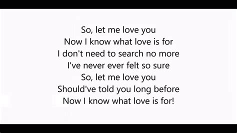 Ronan Keating Let Me Love You Lyrics Youtube