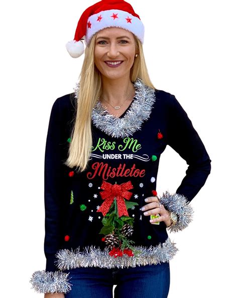 Naughty Ugly Christmas Sweater Womens Womens Ugly Christmas Etsy