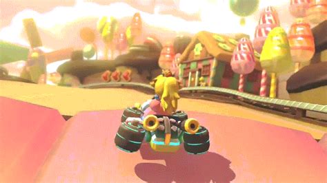 Mario pulling a rickshaw with princess peach and toad (promotional art for nintendo's involvement in the kyoto cross media experience 2009). Peach & daisy's tricks in mario kart 8 ♡Royal... - The ...