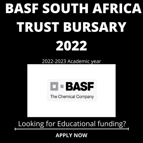 Basf South Africa Trust Bursary 2022 Schoolgistsa