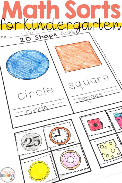2D and 3D Shape Sorts and Worksheets | Kindergarten resources, Math