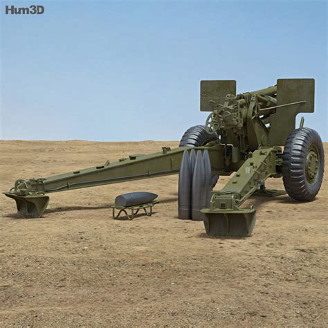 M114 155 Mm Howitzer 3d Model Military On Hum3d