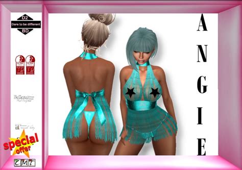 Second Life Marketplace D2bd Dress Angie Aqua