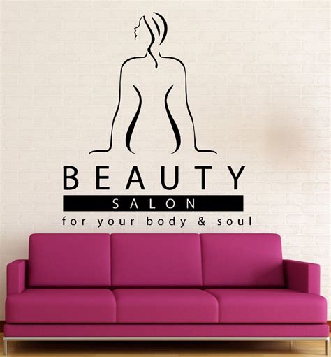 sex girl spa beauty massage salon art wall sticker massage vinyl wall decal beuaty shop window