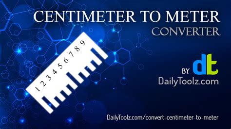 Since a meter is 10^2 larger than a centimeter, it means that the conversion factor for m to cm is 10^2. Convert cm to m | Centimeter to Meter Conversion