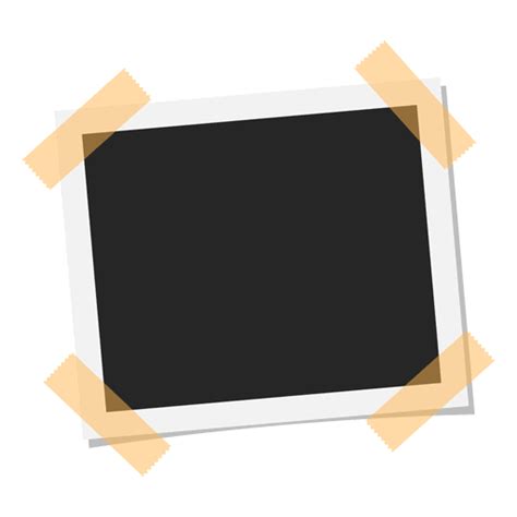Taped Polaroid Photo Transparent Png And Svg Vector File