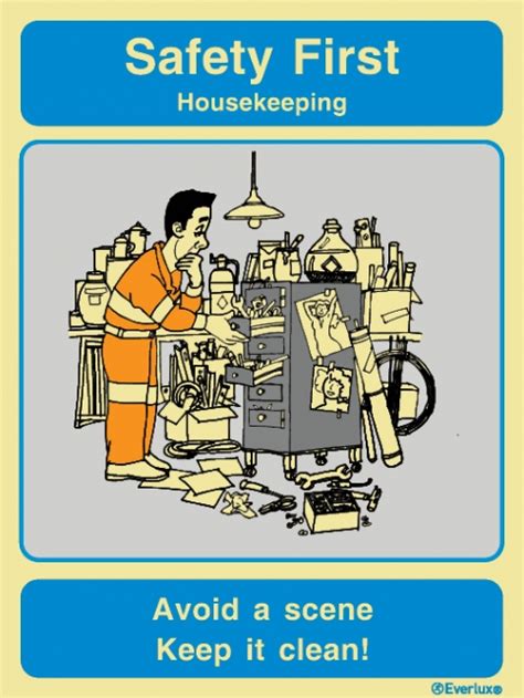 Housekeeping Safety First Awareness Poster Mariteam