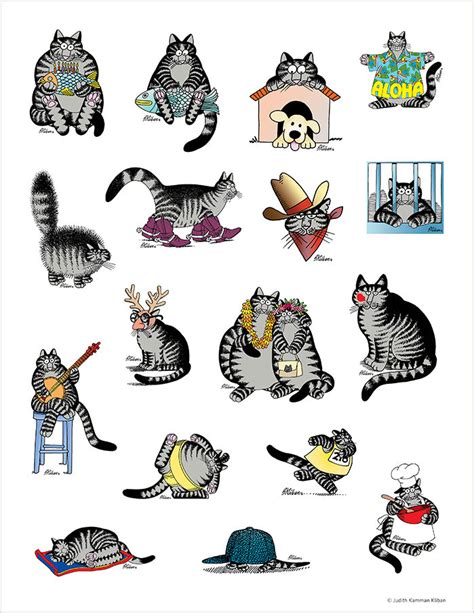B Kliban Cat Stickers Sticker Book British Isles