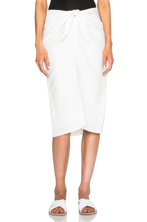 Lyst Jenni Kayne Linen Wrap Skirt In White