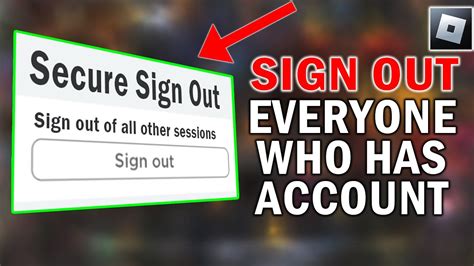 How To Log Someone Out On Roblox Sign Out Of Roblox Account On All
