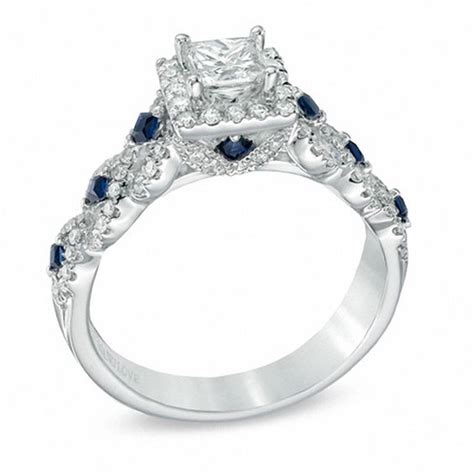 Vera Wang Love Collection 1 Ct Tw Diamond And Blue Sapphire
