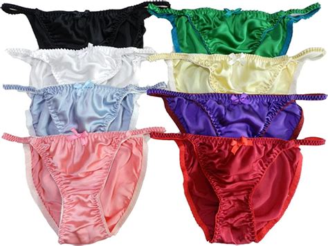 panasilk women s silk panties string 8 pairs in one economic pack multi uk clothing