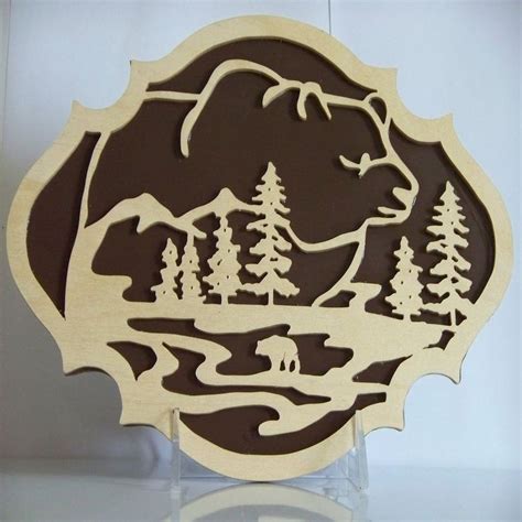 Bear Plaque The Scroller And Toler Hand Crafted Ts Scroll Saw