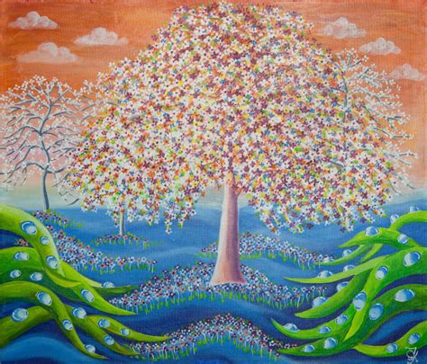 Buy Tree Blooming Painting By Giedrė Kanapeckaitė