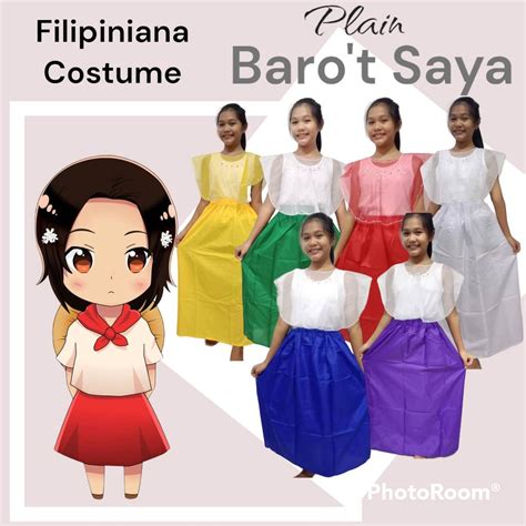 Lliimoca S Baro T Saya Kasuotang Filipino Traditonal Costume Shopee Philippines