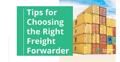 Choosing The Right Freight Forwarder Transmodal Group