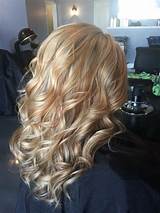 Balayage is a french hair coloring technique where the color is painted on the hair by hand as opposed to the old school highlighting methods with foils and cap highlighting. White blonde highlighted with warm caramel and coffee ...