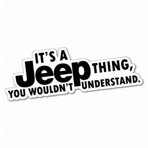Its A Jeep Thing Sticker Decal 4x4 4wd Funny Ute 5651e Ebay