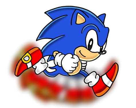 Classic Sonic Running By Tails19950 On Deviantart