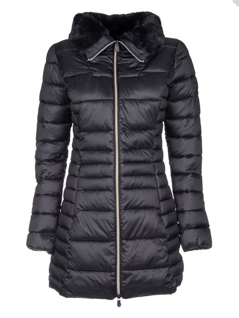 Dresses, boots, tops, sweaters, outerwear, jackets, sandals Save the Duck - Save The Duck Fur Down Jacket - Black ...