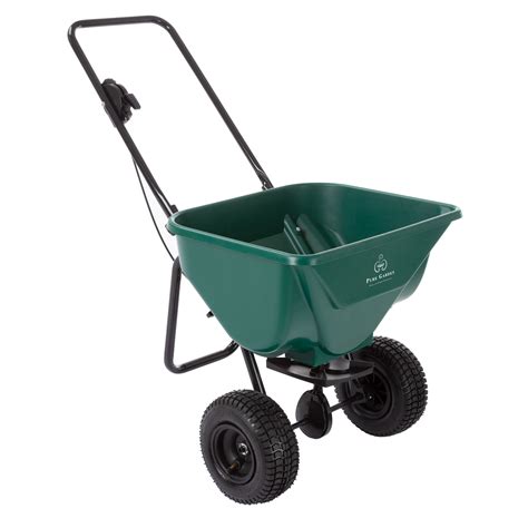 Lawn And Garden Spreader 66 Pound Capacity Walk Behind Rotary Broadcast Dispenser For
