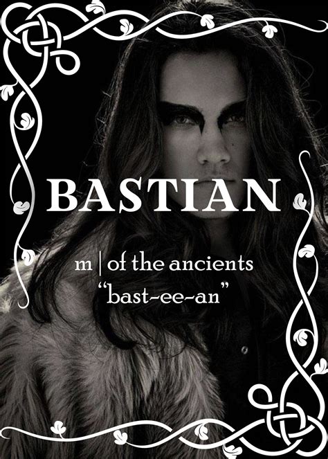 Male Fantasy Name Bastian Fantasy Names Pretty Names Book Names