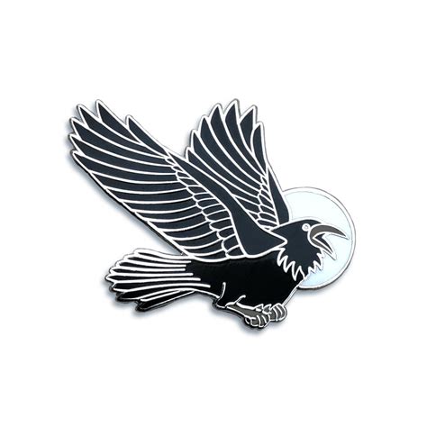 Seconds Sale Raven Pin Crow Pin Black Bird Pin Blackbird Pin