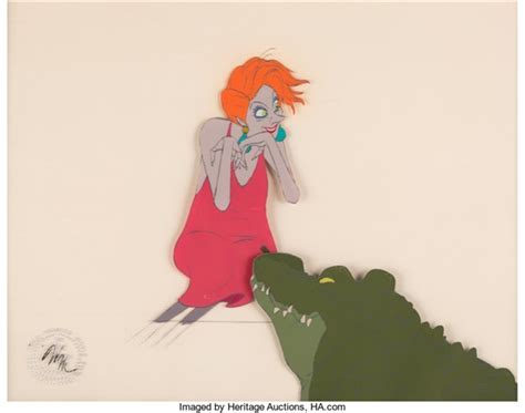 The Rescuers Madame Medusa And Alligator Production Cel Setup Walt