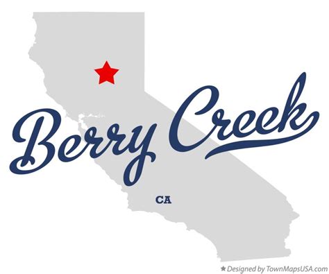 Map Of Berry Creek Ca California