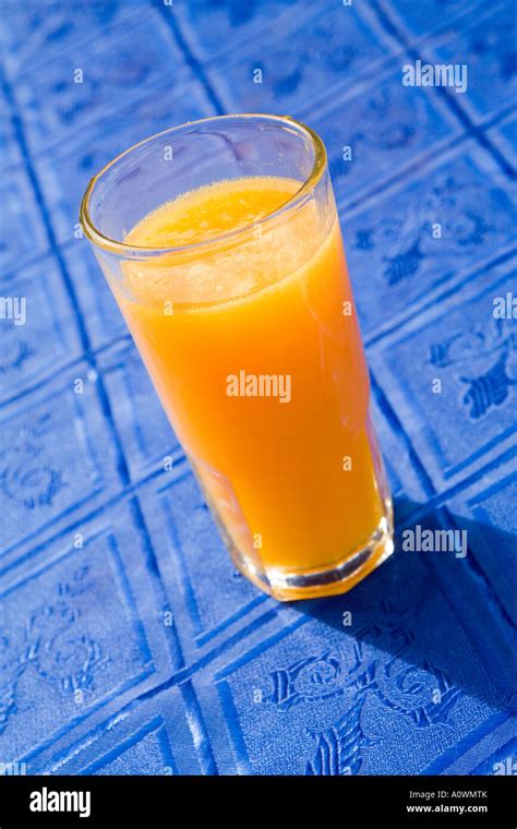 Freshly Squeezed Orange Juice Stock Photo Alamy