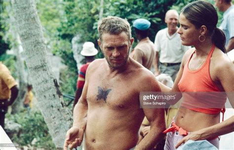 View Of American Actors Steve Mcqueen And Ali Macgraw On Location At